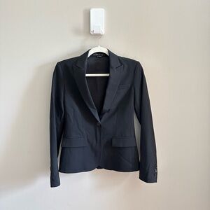Theory • Gabe B Tailor Blazer‎ Wool Blend Black Career Office Stretch Size 00